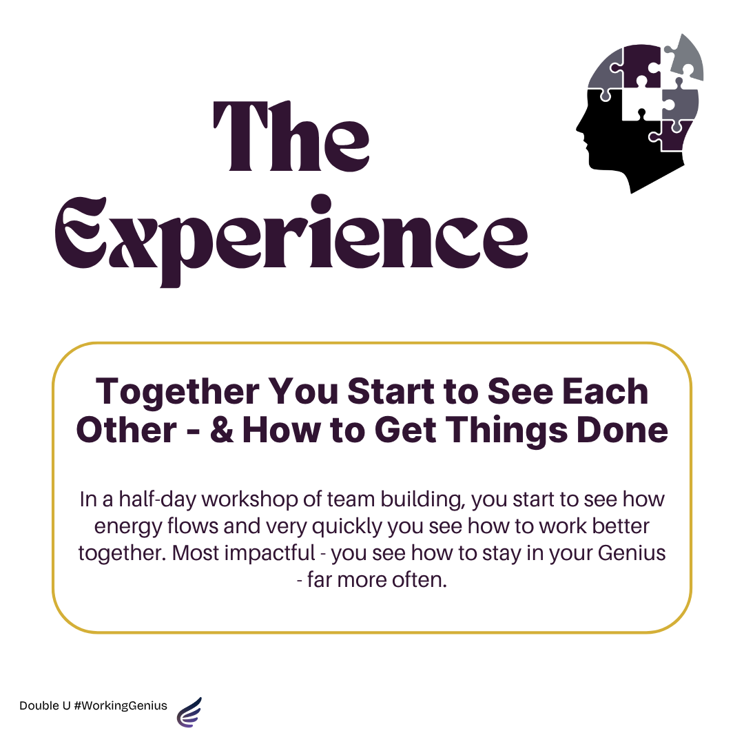 Working Genius workshop experience: a team learning how energy flows